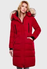 Marikoo Schneesternchen Damen lange Winter Steppjacke mit Kapuze