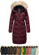 Marikoo Schneesternchen Damen lange Winter Steppjacke mit Kapuze