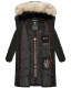 Marikoo Schneesternchen ladies long winter hooded quilted jacket Schw.-Gr.S