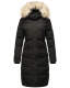 Marikoo Schneesternchen ladies long winter hooded quilted jacket Schw.-Gr.L