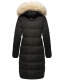 Marikoo Schneesternchen ladies long winter hooded quilted jacket Schw.-Gr.XXL