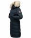 Marikoo Schneesternchen ladies long winter hooded quilted jacket Navy-Gr.S