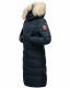 Marikoo Schneesternchen ladies long winter hooded quilted jacket Navy-Gr.XXL