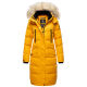 Marikoo Schneesternchen ladies long winter hooded quilted jacket Gelb-Gr.XS