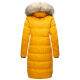 Marikoo Schneesternchen ladies long winter hooded quilted jacket Gelb-Gr.XS
