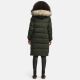 Marikoo Schneesternchen Damen lange Winter Steppjacke mit Kapuze Olive XL - Gr. 42