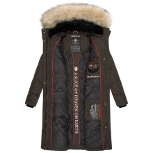 Marikoo Schneesternchen ladies long winter hooded quilted jacket Anthr.-Gr.XS