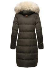 Marikoo Schneesternchen ladies long winter hooded quilted jacket Anthr.-Gr.XS