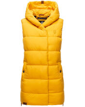 Navahoo Madilynaa Damen Winter Weste mit Steppung Gelb M - Gr. 38