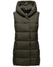 Navahoo Madilynaa Damen Winter Weste mit Steppung Dark Olive S - Gr. 36