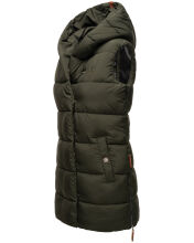 Navahoo Madilynaa Damen Winter Weste mit Steppung Dark Olive S - Gr. 36