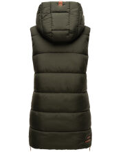 Navahoo Madilynaa Damen Winter Weste mit Steppung Dark Olive S - Gr. 36