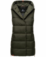 Navahoo Madilynaa Damen Winter Weste mit Steppung Dark Olive L - Gr. 40