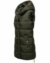 Navahoo Madilynaa Damen Winter Weste mit Steppung Dark Olive L - Gr. 40
