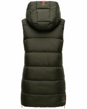 Navahoo Madilynaa Damen Winter Weste mit Steppung Dark Olive L - Gr. 40