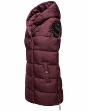 Navahoo Madilynaa Damen Winter Weste mit Steppung Weinrot L - Gr. 40