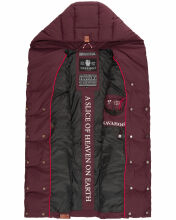 Navahoo Madilynaa Damen Winter Weste mit Steppung Weinrot XXL - Gr. 44