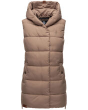 Navahoo Madilynaa Damen Winter Weste mit Steppung Dark Taupe XL - Gr. 42