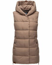 Navahoo Madilynaa Damen Winter Weste mit Steppung Dark Taupe XXL - Gr. 44