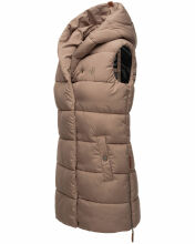 Navahoo Madilynaa Damen Winter Weste mit Steppung Dark Taupe XXL - Gr. 44