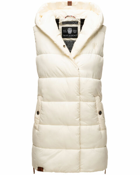 Navahoo Madilynaa Damen Winter Weste mit Steppung Offwhite S - Gr. 36
