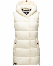 Navahoo Madilynaa Damen Winter Weste mit Steppung Offwhite S - Gr. 36