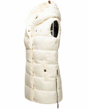 Navahoo Madilynaa Damen Winter Weste mit Steppung Offwhite S - Gr. 36