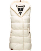 Navahoo Madilynaa Damen Winter Weste mit Steppung Offwhite L - Gr. 40