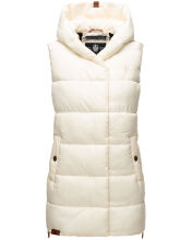 Navahoo Madilynaa Damen Winter Weste mit Steppung Offwhite L - Gr. 40