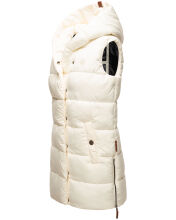 Navahoo Madilynaa Damen Winter Weste mit Steppung Offwhite L - Gr. 40