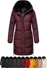 Marikoo Streliziaa ladies long winter quilted jacket fur collar