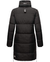 Marikoo Streliziaa ladies long winter quilted jacket fur collar Schwarz-Gr.M