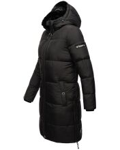 Marikoo Streliziaa ladies long winter quilted jacket fur collar Schwarz-Gr.XXL