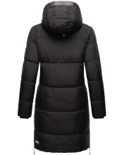 Marikoo Streliziaa ladies long winter quilted jacket fur collar Schwarz-Gr.XXL