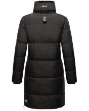Marikoo Streliziaa ladies long winter quilted jacket fur collar Schwarz-Gr.XXL