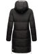 Marikoo Streliziaa ladies long winter quilted jacket fur collar Schwarz-Gr.XXL