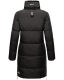 Marikoo Streliziaa ladies long winter quilted jacket fur collar Schwarz-Gr.XXL