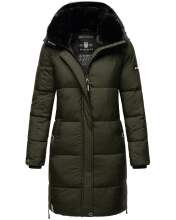 Marikoo Streliziaa ladies long winter quilted jacket fur...