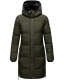 Marikoo Streliziaa ladies long winter quilted jacket fur collar Dark-Olive-Gr.S