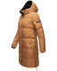 Marikoo Streliziaa ladies long winter quilted jacket fur collar Camel-Gr.XS