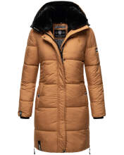 Marikoo Streliziaa ladies long winter quilted jacket fur...