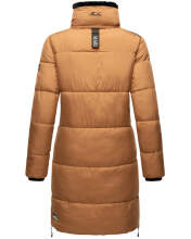 Marikoo Streliziaa ladies long winter quilted jacket fur collar Camel-Gr.M
