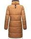 Marikoo Streliziaa ladies long winter quilted jacket fur collar Camel-Gr.M
