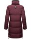 Marikoo Streliziaa ladies long winter quilted jacket fur collar Weinrot-Gr.XS
