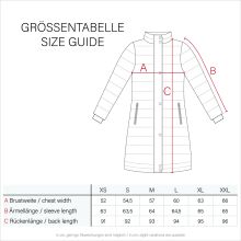 Marikoo Streliziaa Damen lange Winter Steppjacke Fellkragen Weinrot-Gr.XXL