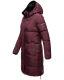 Marikoo Streliziaa Damen lange Winter Steppjacke Fellkragen Weinrot-Gr.XXL