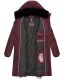 Marikoo Streliziaa ladies long winter quilted jacket fur collar Weinrot-Gr.XXL