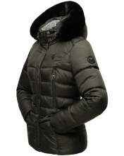 Marikoo Loveleen ladies winter quilted jacket with teddy fur and fur collar