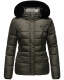 Marikoo Loveleen ladies winter quilted jacket with teddy fur and fur collar