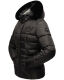 Marikoo Loveleen Damen Winter Steppjacke mit Teddyfell und Fellkragen Schwarz-Gr.XS